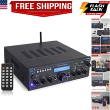 Wireless Bluetooth Power Amplifier System- 200W Dual Channel Sound Audio Ster...