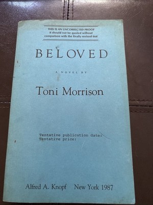 Beloved by Toni Morrison RARE Uncorrected Proof In blue cover