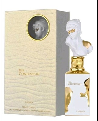 Lattafa Her Confession Eau de Parfum Spray Women, 3.4 oz (100ml)