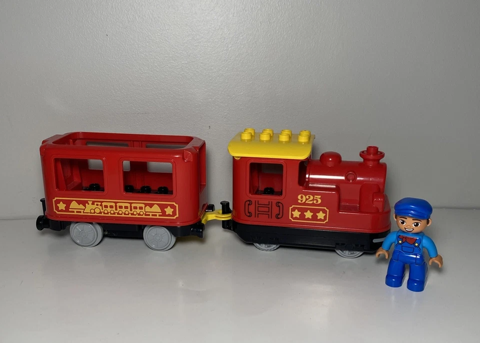 LEGO Duplo 10874 #925 Motorized Red Locomotive Train with Passenger Car & Figure - Image 3 of 4