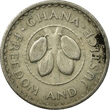 [#690974] Münze, Ghana, 5 Pesewas, 1975, SS, Copper-nickel, KM:15