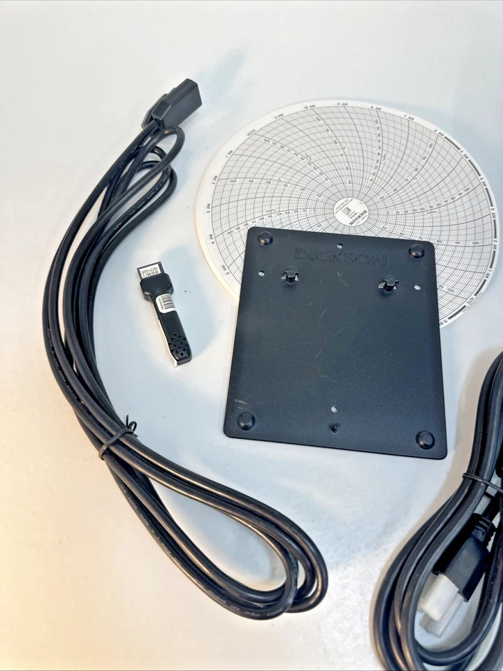 DICKSON TH8P3 CHART RECORDER w/R250 temp & hum probe /PC/C470 charts-20 lot, kit - Image 2 of 4