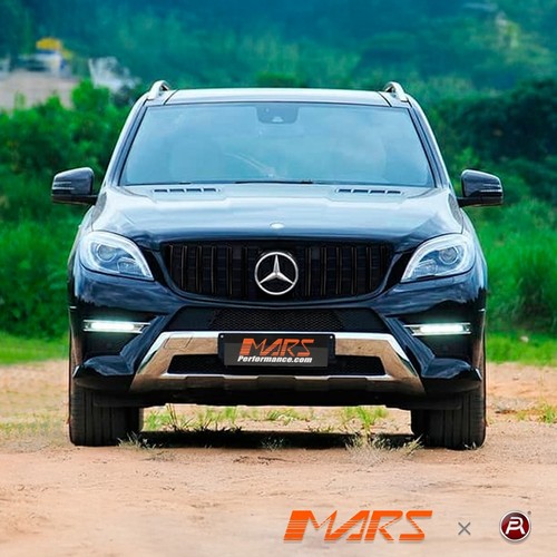 Black AMG Panamericana Style Bumper Grille Grill for Mercedes-Benz ML W166 12-15 - Picture 2 of 9