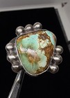 Thick VTN Old Pawn Native American Sterling Royston Turquoise Matrix Ring sz7.75 — photo 8