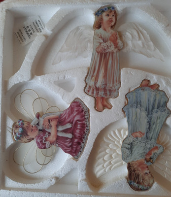 HEAVEN'S LITTLE ANGELS ORNAMENT 3ER SET - BRADFORD EXCHANGE EDITIONS  Certificat