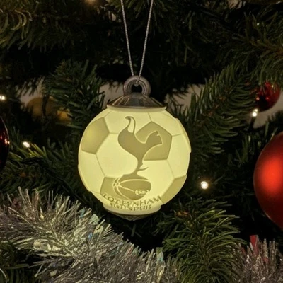 MIXED UP DOLLY Tottenham Hotspur spurs Christmas Bauble decoration lithopane 3d printed
