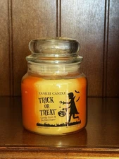 RARE TRICK OR TREAT Swirl Halloween Yankee Candle!  ONLY 2 On eBay!!