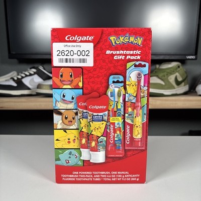 Colgate Pokémon Electric & Manual Toothbrush Get Set For Boy/Girl #7013 *NEW*