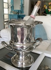 VINTAGE GORHAM HERITAGE SILVERPLATE CHAMPAGNE WINE COOLER ICE BUCKET TROPHY STYL