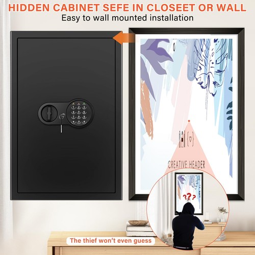 4.0 Cu ft Extra Large Home Safe Box Fireproof Waterproof, Fire proof Safe wit... - Picture 8 of 9