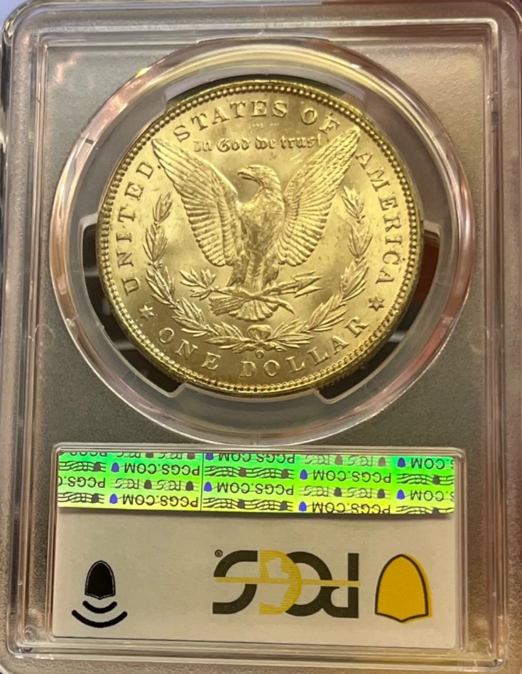 1891-O Morgan Dollar PCGS MS 62  Gold Shield  Freshly Graded - Image 2 of 2