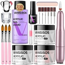 Acrylic Nail Kit with Drill: Complete Set with Everything for Beginners and Wome