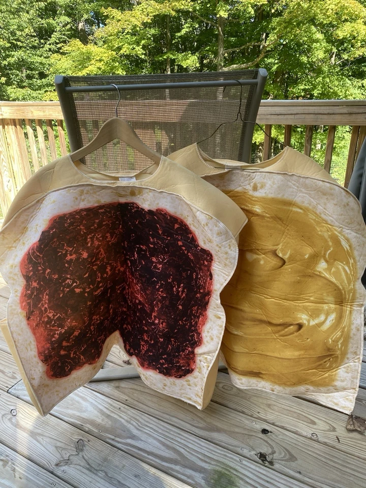 Set Mantequilla de Maní + Jalea 2 Disfraces HALOWEEN Adulto Talla Única Pareja Amigo Gemelos Foto 2 de 2