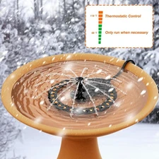 Outdoor Winter Bird Bath Heater 250W-Thermostatically Controlled with Water Pump