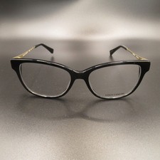 Vince Camuto VO435 Cat Eye Eyeglass Frames Black Gold 52-16-140 Women's Full Rim