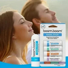 4 PC BoomBoom Nasal Inhaler Stick Energy Boost Focus Aromatherapy Essential Oil-