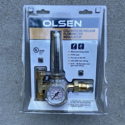 Olsen Co2 Argon Helium Flowmeter Regulator 63789 BRAND NEW!
