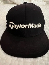 TaylorMade Tour Flatbill SIM/Tp5 Black Snapback Golf Hat/Cap USED