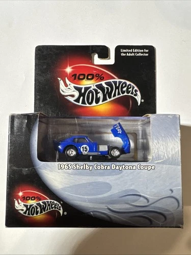 VTG 2002 100% HOT WHEELS #4 1:64 1965 SHELBY COBRA DAYTONA COUPE W/DISPLAY CASE!
