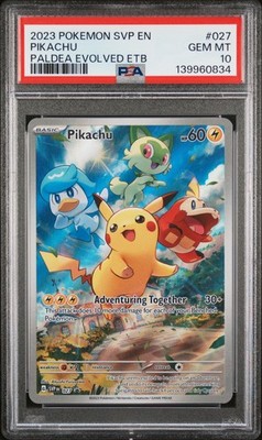 2023 POKEMON SVP EN-SV BLACK STAR PROMO #027 PIKACHU PSA 10 | eBay