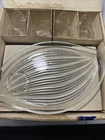#F4-Vintage Federal Glass Co Hawaiian Leaf 8 Piece Snack Set with Original Box