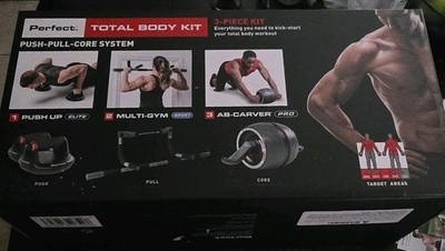 Perfect Fitness Total Body Kit Ergonomic Adjustable 3-Piece Home Gym Set