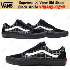 Supreme x Vans Old Skool Pro Logo Pattern - Black for sale | eBay