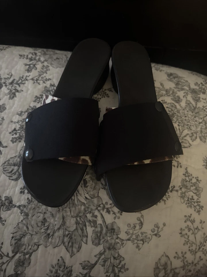 Nueva ONESOLA Intercambiable Negro/Leopardo Viajero Paso Suave Talla 10 Foto 4 de 4