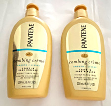 2 Pantene PRO-V Combing Creme Cream Smooth Leave In 6.7oz 200 mL each, NEW