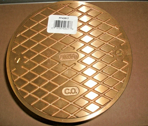 PROFLO PF42817 6" BRASS COVER 3-1/2" PLASTIC ADJUSTABLE CLEANOUT - 3 AVAILABLE - Picture 1 of 2