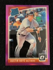 2018 Panini Donruss Optic Austin Hays #58 Rated Rookie Pink Prizm