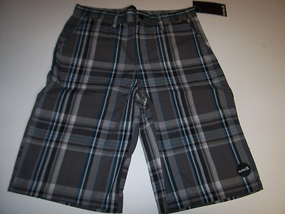 NEW Hurley charcoal gray khaki chino long walk shorts boys youth 8 10 14 16 NEW Hurley charcoal gray khaki chino long walk shorts boys youth 8 10 14 16