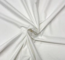 BRIGHT WHITE INTERLINING DRAPERY LINING DOUBLE NAP COTTON FABRIC BY YARD 54"W