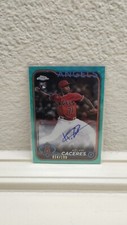 2024 Topps Chrome - Aqua Wave Refractor #RA-KC Kelvin Caceres /199 Auto
