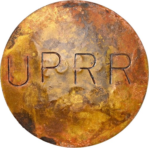 UNION PACIFIC RAILROAD (UPRR) SET OF 4-WOOD CORD TOKENS-RESTORED BY NGC-OFFERS - Picture 6 of 8