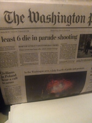 The Washington Post Tuesday July  5 2022. At Least 6 Die In Parade Shooting