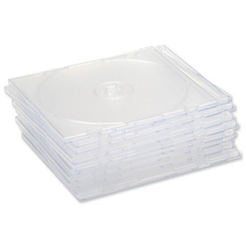 200 x Maxi Single CD Jewel Case J Card 5.2mm Slim Clear Tray Empty Replacement - Afbeelding 2 van 24