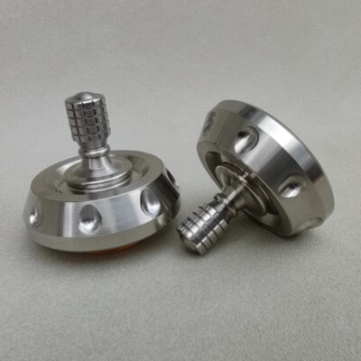 1PCS Stainless Stee Hand Spinning Top Finger Spinner Ceramic Bead Fidget EDC Toy