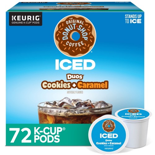 Origin. Donut Shop Iced Duos Cookies + Caramel Coffee 72 K-cups - Best By 7/2025 - Picture 3 of 5