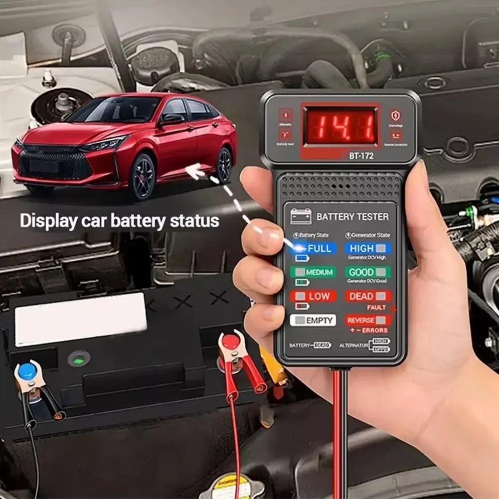 12V Car Battery Tester | Load Analyzer & Capacity Checker with LED Display St . | UK