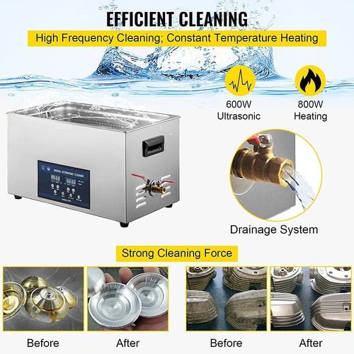 28/40KHZ 30L Ultraschallreiniger Schmuck Reinigungsmaschine mit digitalem Timer Heizung - Bild 5 von 24