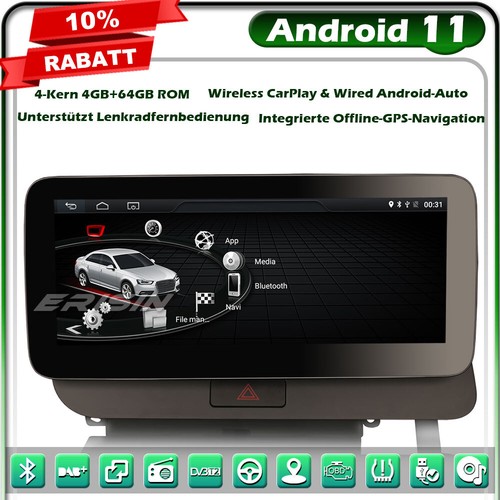 Radio Coche 10.25" Android 12 64GB Navegación GPS Para Audi Q5 CarPlay IPS RDS DAB+ WiFi - Imagen 1 de 17