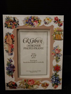 Vintage Victoriana 4'' x 6'' Easel Back Up or Down Photo Picture Frame Gibson NIB