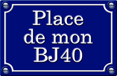 PLACE DE MON BJ 40 - 29cm AUFKLEBER STICKER AUTO PR0141