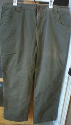 Cabelas Fleece Lined Pants 42 X 31 Mens Work Olive Outdoors Warm Hunt Fishing 