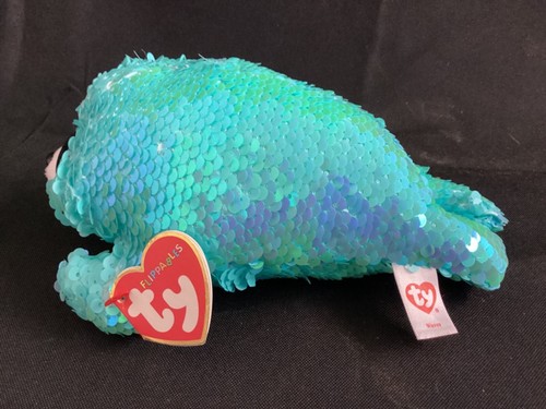 Ty Flippables WAVES the Seal Changing Sequins 6" Plush Stuffed Toy New With Tags - Picture 2 of 6