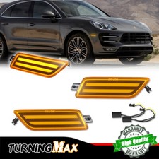 Yellow Amber Bumper Side Marker Lights For 14-24 Porsche Macan 95b Left Right