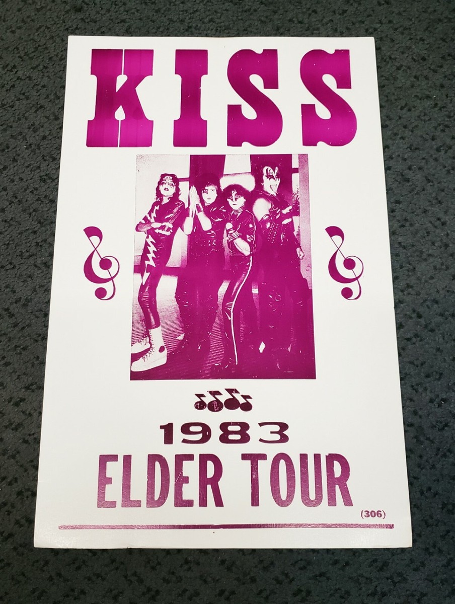 Kiss 1983 Elder Tour Vintage Cardstock Concert Poster 12