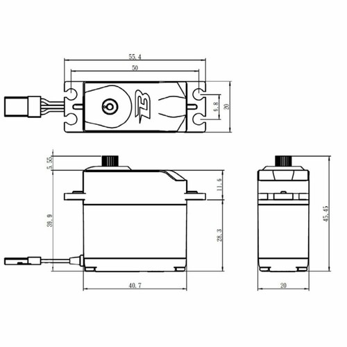 Savöx B-12KG Servo Budget 12kg 0.23s 40.7x20x39.9mm Metallgetriebe - Bild 2 von 2