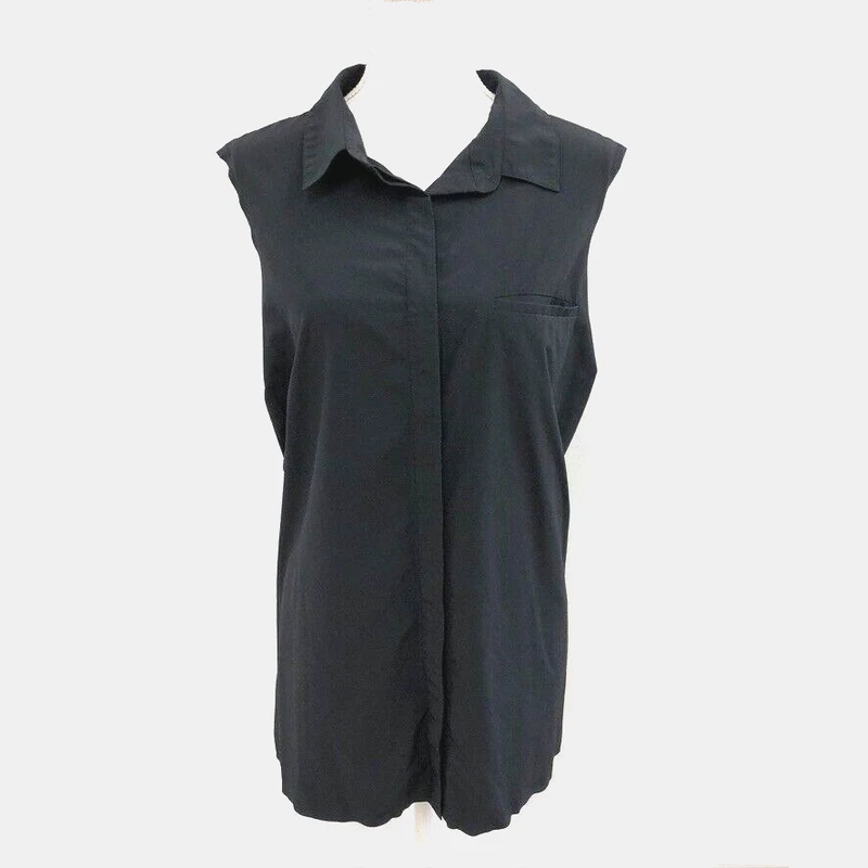 athleta urbanite ii sleeveless button up active tank-top